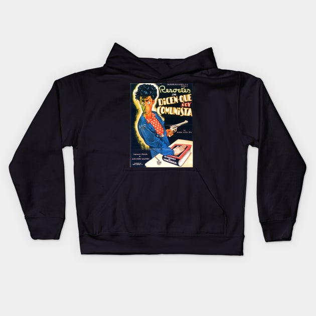 Vintage Mexican Cinema Icons Comedy Kids Hoodie by chilangopride